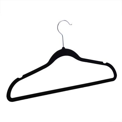 Conjunto de Cabides Lyor Veludo Antideslizante Leve Durável Preto
