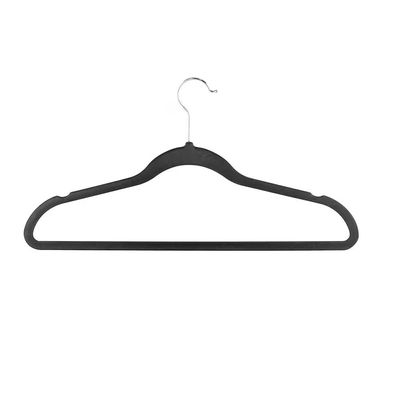 Conjunto de Cabides Lyor Veludo Antideslizante Leve Durável Preto