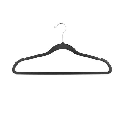 Conjunto de Cabides Lyor Veludo Antideslizante Leve Durável Preto