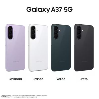 Smartphone Galaxy A37 5G Tela 6.7 256GB Câmera 50MP Samsung Branco