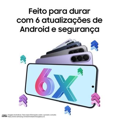 Smartphone Galaxy A37 5G Tela 6.7 256GB Câmera 50MP Samsung Branco