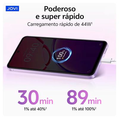 Smartphone JOVI Y21 4G Tela 6.68 256GB Câmera 50MP Bateria 6500mAh Preto Preto