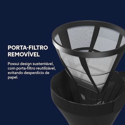 Cafeteira Digital OCAF550 1,5 Litros Inox Programável com Timer Oster Preto / 110V