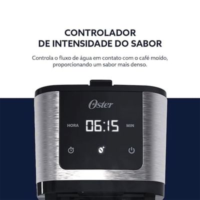 Cafeteira Digital OCAF550 1,5 Litros Inox Programável com Timer Oster Preto / 110V