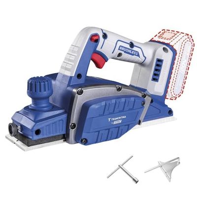 Plaina Tramontina by TOTAL 20V Brushless 14000 rpm Base Alumínio Sem Bateria Azul