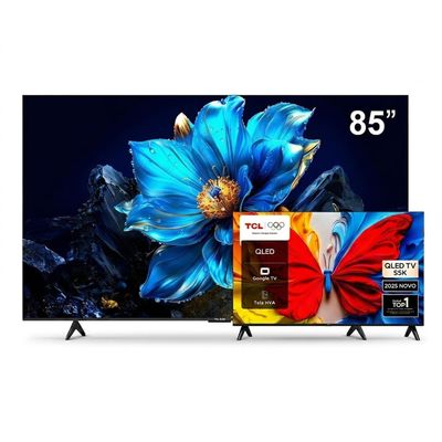 Combo Smart TV TCL 85 85P7K 4K QLED Google TV + Smart TV TCL 32 32S5K QLED FHD Google TV Preto
