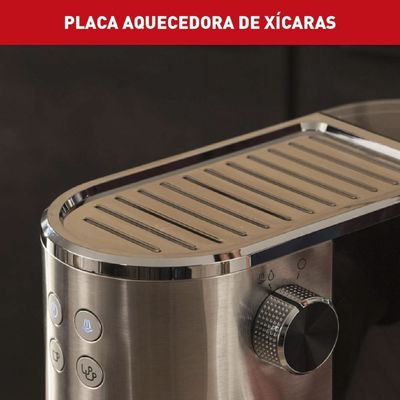 Cafeteira Elétrica Arno Espresso Steam e Pump Virtuoso Plus 1L 15 Bar Thermoblock Inox / 220V