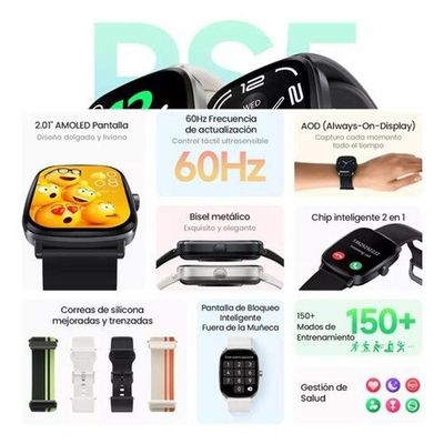 Smartwatch Haylou Solar RS5 AMOLED 2,01" Monitoramento Saúde 8 Dias Preto