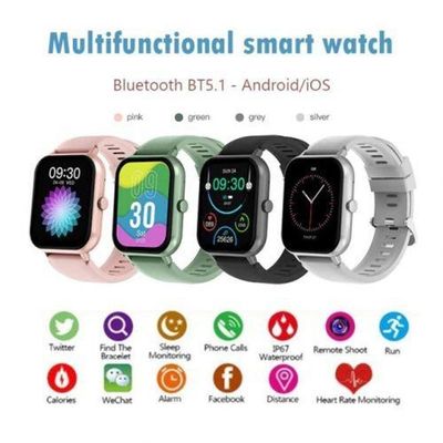 Smartwatch Peje ZW01 1,83" Monitoramento de Saúde 7 Dias de Bateria Preto