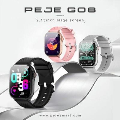 Smartwatch Peje G08 AMOLED GPS Frequência Cardíaca Spo2 7 Dias Preto
