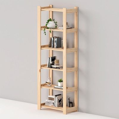 Estante para Livros 62x30x171 cm em Madeira Natural Marin Brasil