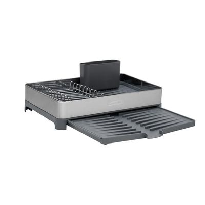 Escorredor de Louça Tramontina Aço Inox e Polipropileno com Porta Talheres Grafite