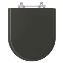 Assento Sanitário Smart Alongado Resina Plástica Parafusado Convencional Preto Fosco Pontto Lavabo