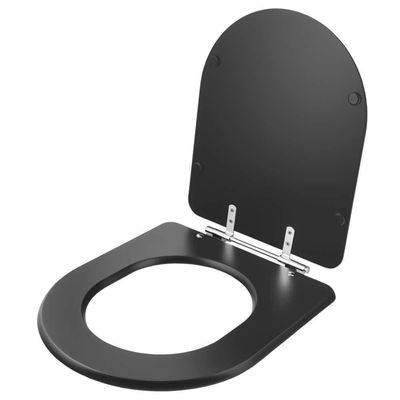 Assento Sanitário Smart Alongado Resina Plástica Parafusado Convencional Preto Fosco Pontto Lavabo