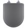 Assento Sanitário Smart Alongado Polipropileno Parafusado Fechamento Suave Cinza Pontto Lavabo 40CM