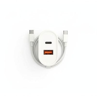 Fonte para Celular MDM Compatível com Smartphones Carregamento Rápido 20W Branco com Cabos Tipo C