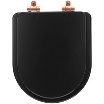 Assento Sanitário Smart Onix Alongado Polipropileno Fechamento Suave Preto Fosco Pontto Lavabo 40CM