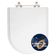 Assento Sanitário Smart Alongado Polipropileno Parafusado Antibacteriano Branco 40CM