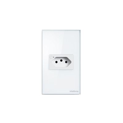 Tomada Inteligente ETS 1001 com Wi-Fi e Controle por App Mibo Smart Branca Intelbras