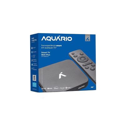 Receptor Smart TV Box Aquário STV-3000Plus 4K 60 Fps Wi-Fi Dual Band 16GB Android 11