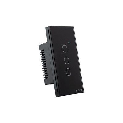 Interruptor Smart EZS 1003 Touch 3 com Zigbee Bivolt Preto Intelbras