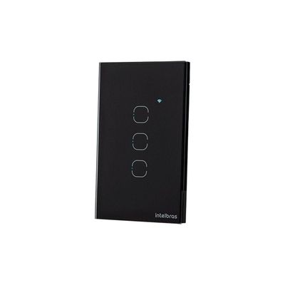 Interruptor Smart EZS 1003 Touch 3 com Zigbee Bivolt Preto Intelbras