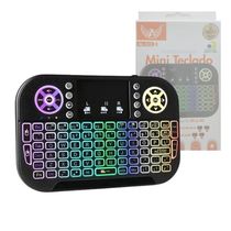 Mini Teclado Bluetooth Wireless com Led e Receptor Usb para Smart Tv Altomex