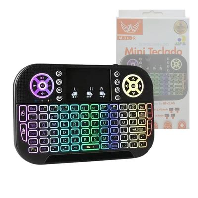 Mini Teclado Bluetooth Wireless com Led e Receptor Usb para Smart Tv Altomex