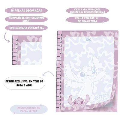 Bloco de Papel Carta DAC Smart Stitch A4 48 Folhas Papel Offset Azul
