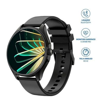 Smartwatch Multilaser WR206 M2R Tela 1,43 AMOLED com Monitoramento de Saúde Preto