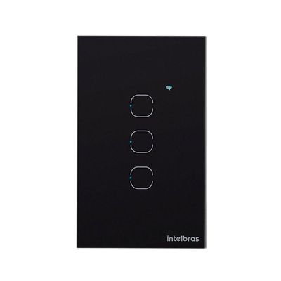 Interruptor Smart Wi-Fi Touch 3 Teclas EWS 1003 4850018 Preto Intelbras