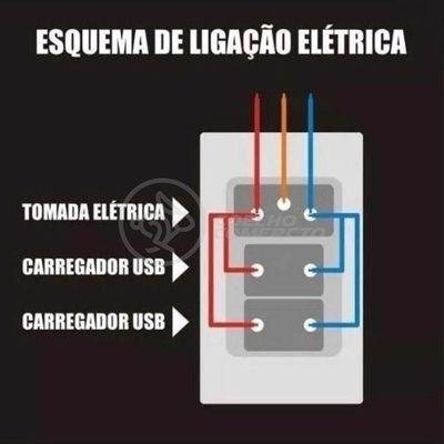 Tomada de Parede com Usb Modelo Luxo 10a Bivolt Branco Smart Bracelet