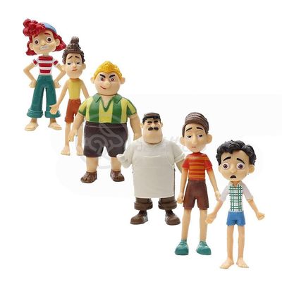 Brinquedo Infantil Conjunto Cartela Menino Luca e Seus Amigos 6 Bonecos Azul Smart Bracelet