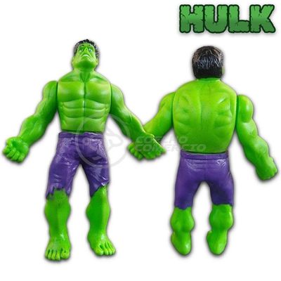 Kit Boneco Colecionável Hulk 15cm Caneca Vingador 350ML Nº12 com Action Figure Verde Smart Bracelet