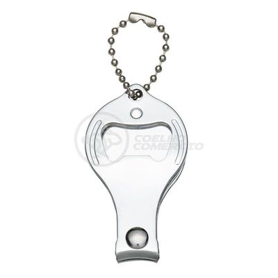 Cortador de Unha com Lixa e Abridor de Garrafa Kit 10 3 em 1 com Chaveiro Prata Smart Bracelet