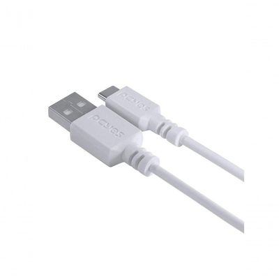 Cabo USB Pcyes PUACB-05 para Smartphone USB a 2.0 para USB Tipo C 480 MBPS Branco 0,5 METRO