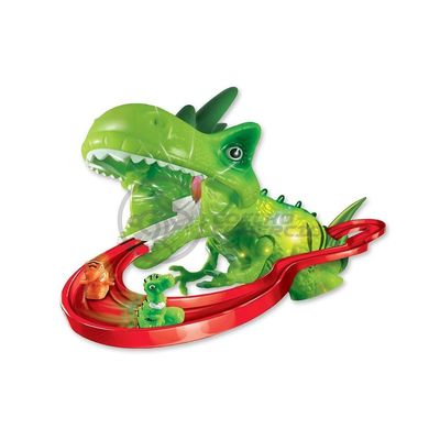 Brinquedo Pista Animal Prehistoric The Tunnel Eletrônico com Som e Luz Verde Smart Bracelet