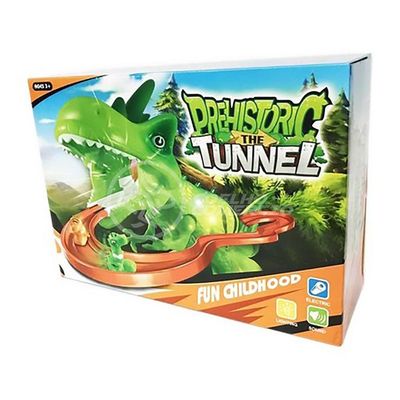 Brinquedo Pista Animal Prehistoric The Tunnel Eletrônico com Som e Luz Verde Smart Bracelet