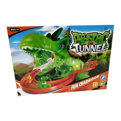 Brinquedo Pista Animal Prehistoric The Tunnel Eletrônico com Som e Luz Verde Smart Bracelet