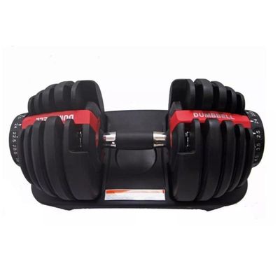 Halter Dumbbel Smart Ajustável Musculação 24kg Preto Com Vermelho