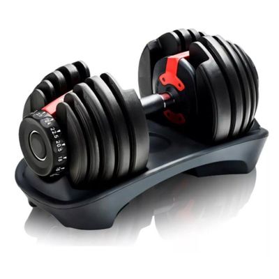 Halter Dumbbel Smart Ajustável Musculação 24kg Preto Com Vermelho