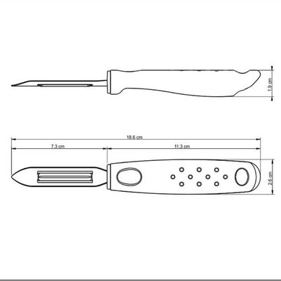 Kit 4 Descascadores de Batatas Manual Inox Tramontina Utilitá Cabo Polipropileno Preto