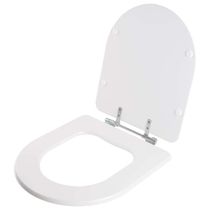 Assento Sanitário Smart Universal MDF Alumínio Anodizado Branco Pontto Lavabo 40CM