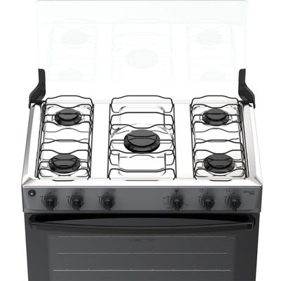 Fogão a Gás 5 Bocas Atlas Mônaco Plus Titanium Bivolt Titanio / Bivolt