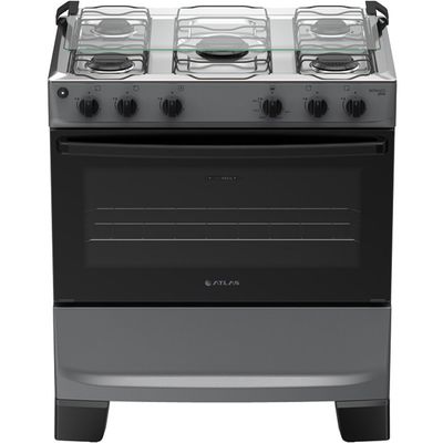 Fogão a Gás 5 Bocas Atlas Mônaco Plus Titanium Bivolt Titanio / Bivolt