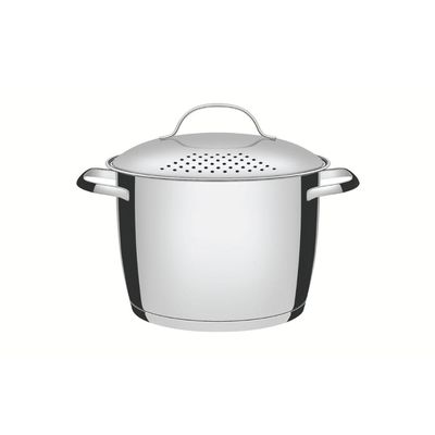 Espagueteira Tramontina Allegra Aço Inox com Fundo Triplo 22 cm 5,5 L