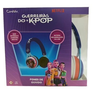 Fone de Ouvido Bluetooth Infantil Guerreiras do K-Pop