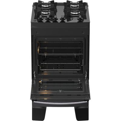 Fogão 4 Bocas Agile Up Glass Mesa de Vidro Atlas Preto / Bivolt
