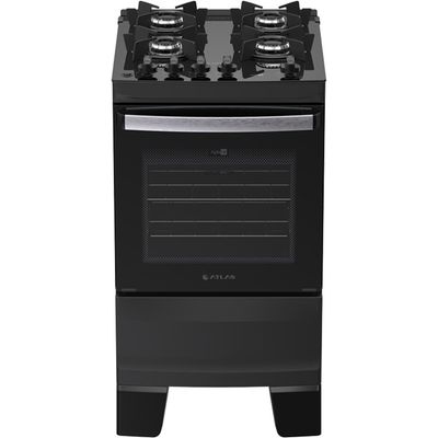 Fogão 4 Bocas Agile Up Glass Mesa de Vidro Atlas Preto / Bivolt