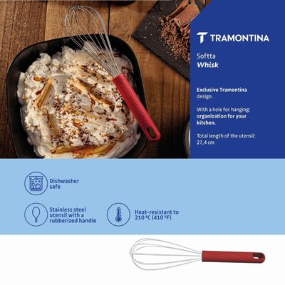 Jogo de Utensílios 6 Peças Tramontina Softta em Silicone Vermelho
